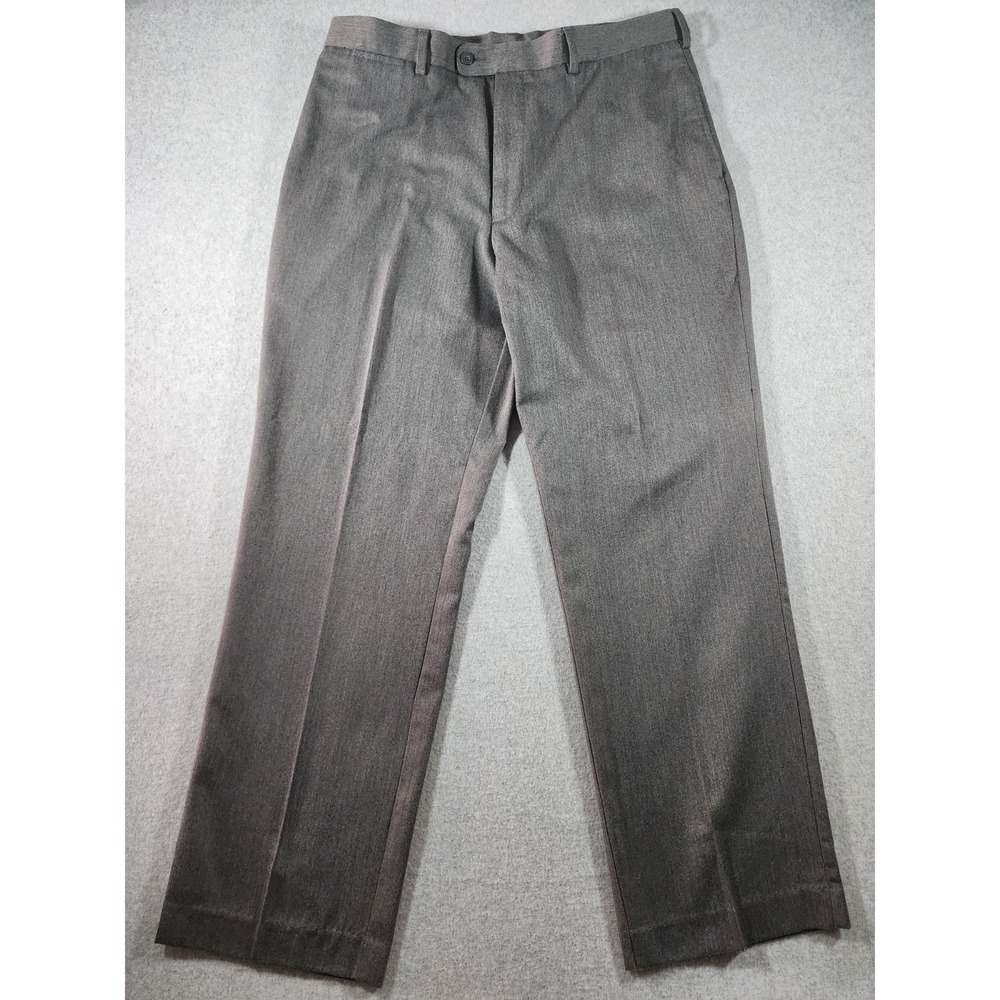 Natural Issue Men's Dress Pants, 36x32, Gray, Chino, Flat Front